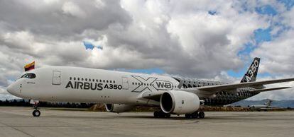 Vista de un Airbus A350 XWB, el modelo m&aacute;s moderno del fabricante.