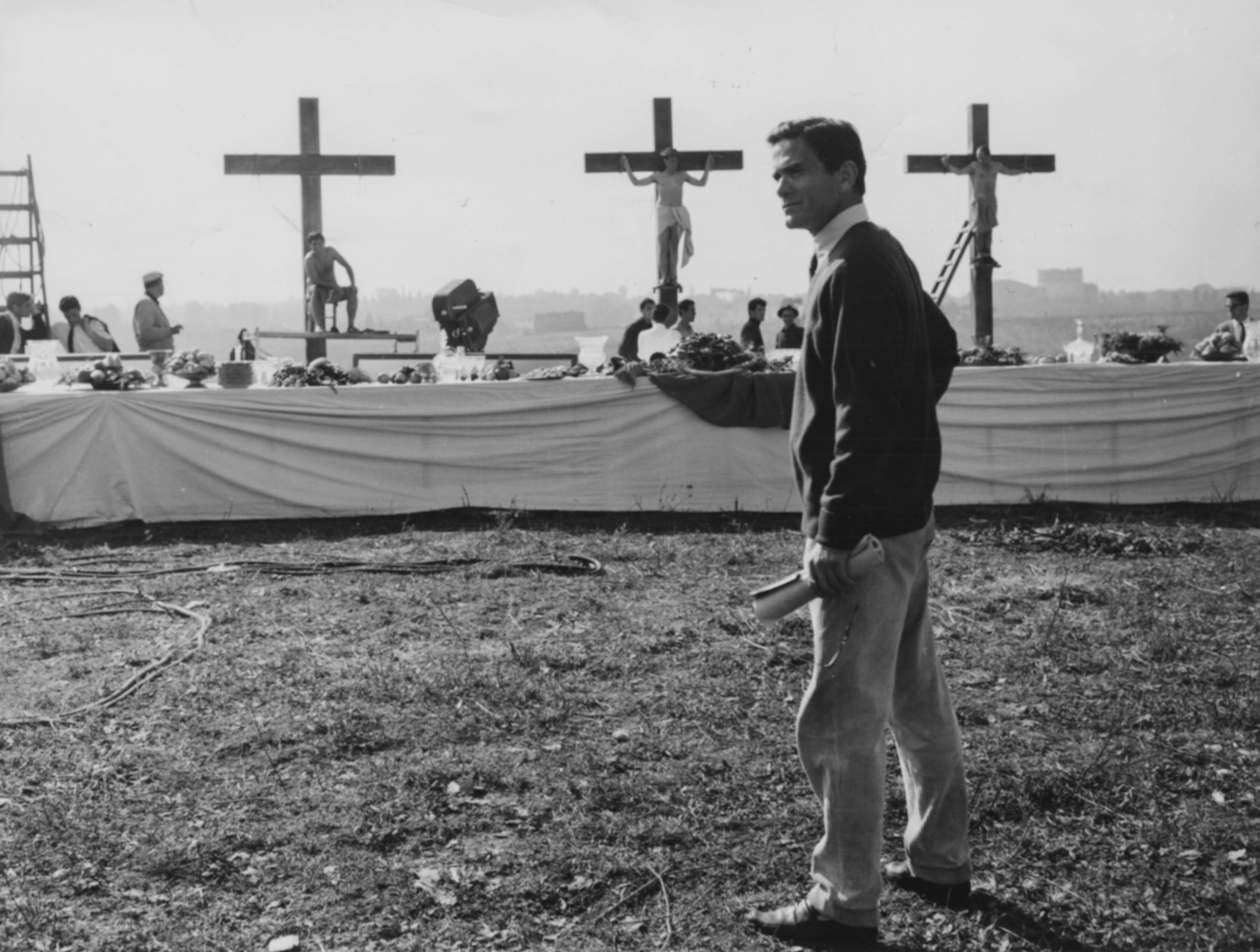 El director de cinema Pier Paolo Pasolini en un rodatge a Roma el 1963. 