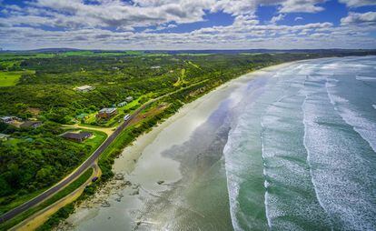 Playa de Cape Bridgewater, en el parque costero Discovery Bay, al sureste de Australia.