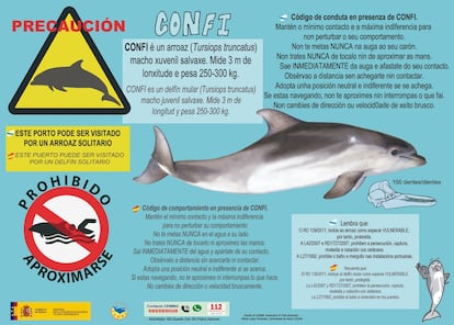 Carteles informativos creados por CEMMA para las playas de las rías de Muros y Noia