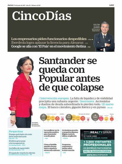 2017. Banco Santander se queda con el Popular.