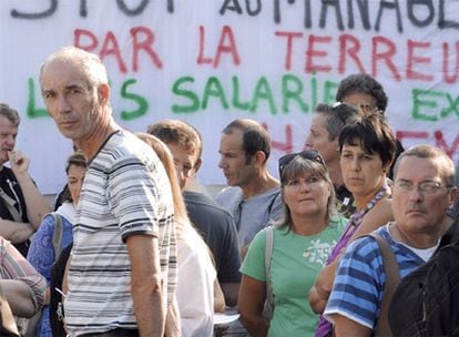 Trabajadores de France Télécom se manifestaron el 10 de septiembre en toda Francia para denunciar sus condiciones laborales. En la fotografía, una protesta en Marsella.