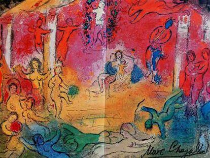 <b><i>Dafne y Cloe</b></i>, obra de Marc Chagall.