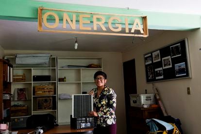 Sofía Pacheco, co-founder of Onergia, at the cooperative's headquarters in Puebla, Mexico.