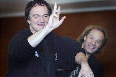 De izquierda a derecha, Quentin Tarantino y Greg Nicotero, en Sitges.