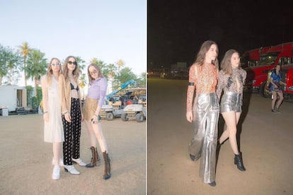 Las chicas Haim llevaron varios estilismos de Chloé.