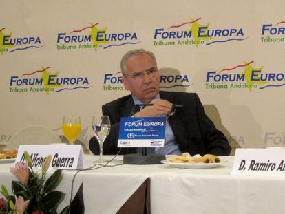 Alfonso Guerra, hoy, en el Forum Europa.