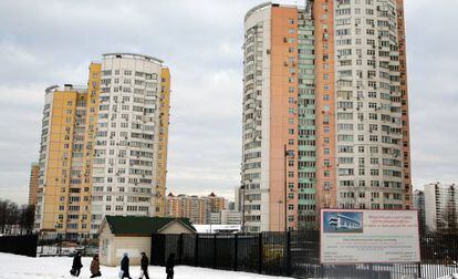 Bloques de viviendas soviéticas en Moscú.