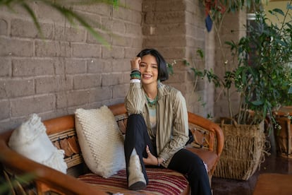 Ángela Aguilar, en el rancho de su familia en Tayahua, Zacatecas, el 15 de diciembre.