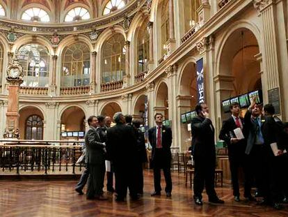 Sala principal de la Bolsa de Madrid durante una sesión el pasado mes de septiembre.