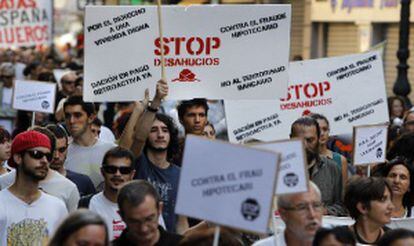 Manifestaci&oacute;n contra las hipotecas y abusos bancarios, el 25 de septiembre en Valencia.