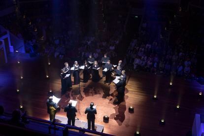 La Cappella Romana durante el concierto de clausura del Festival de Música Antigua de Utrecht.