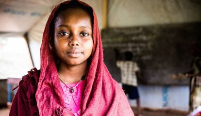 Una niña chadiana del campo de refugiados de Danamadja, en 2017.