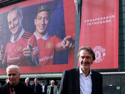 Jim Ratcliffe, en Old Trafford, el estadio del Manchester United, en marzo.