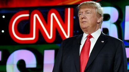  Trump, durante el debate en la CNN, en 2015.