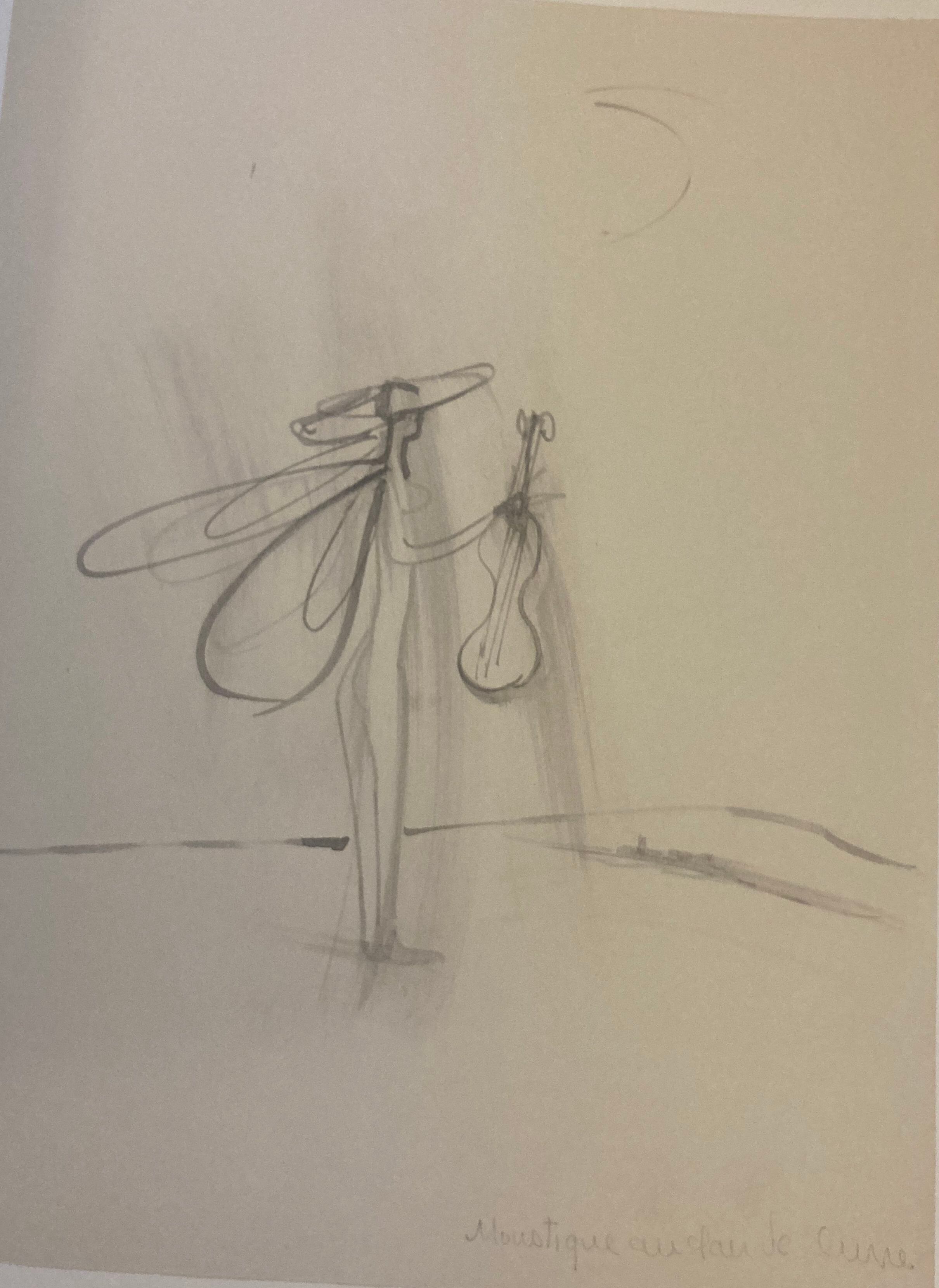 'Mosquito al claro de luna', dibujo a lápiz de Dora Maar.