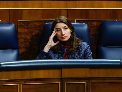 La ministra de Justicia, Pilar Llop, en el Congreso de los Diputados este miércoles.