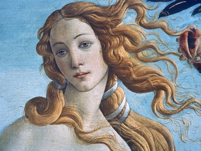 Detalle del 'Nacimiento de Venus' de Botticelli.