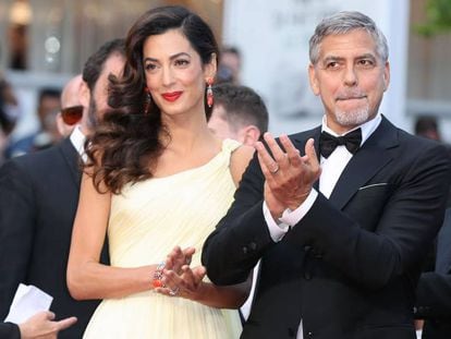George Clooney y Amal Clooney en el Festival de Cannes 2016.
