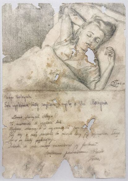 'Retrato de Maria Slisz', realizado por la prisionera Zofia Stepien.