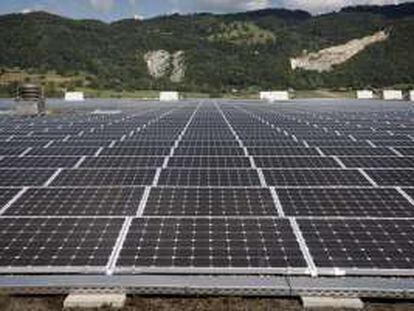 Vista de una planta de paneles fotovoltaicos. EFE/Archivo