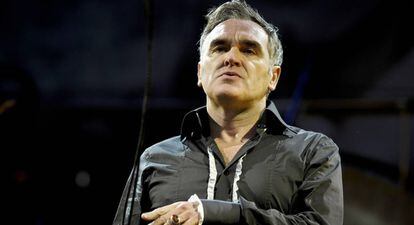 Morrissey, durante un concierto.