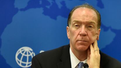 El presidente del Banco Mundial, David Malpass, en la reunión anual en octubre de 2019.