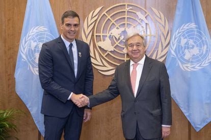 Pedro Sánchez y Antonio Guterres, secretario general de la ONU, en la cumbre sobre el cambio climático