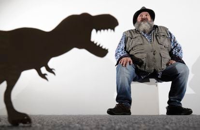 El paleontólogo Mark Loewen, uno de los mayores expertos mundiales en Tyrannosaurus rex, durante la entrevista en el Parque de las Ciencias de Granada, el día 7.