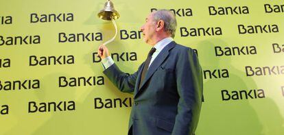 Rodrigo Rato, en la salida a Bolsa de Bankia en julio de 2011, cuando era su presidente. 