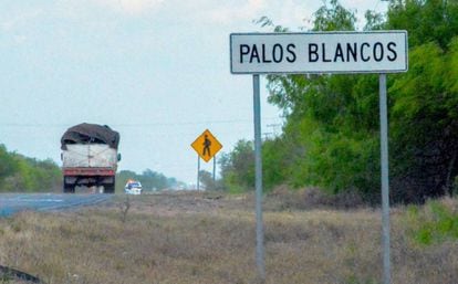 La carretera de Reynosa-San Fernando, en Tamaulipas.
