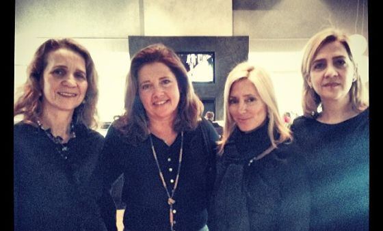Elena de Borbón, Alexia de Grecia, Marie Chantal Miller y Cristina de Borbón.