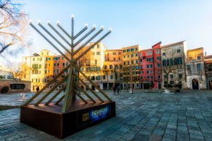 Plaza en el barrio judío de Venecia.