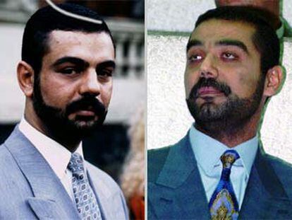 El doble Latif Yahia, a la izquierda, y Uday, el hijo de Sadam Husein, a la derecha.