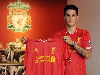 Luis Alberto, con la camiseta del Liverpool.