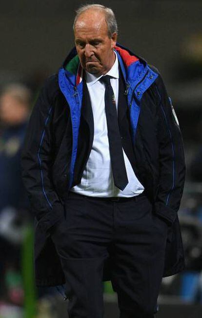 Giampiero Ventura, durante el Italia-Suecia.