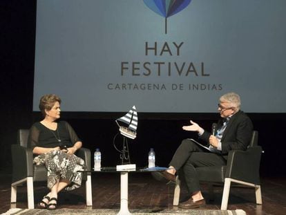 Dilma Rousseff y Javier Moreno, durante la conversación.