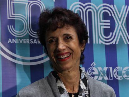 La exatleta Enriqueta Basilio el año pasado durante una conferencia de prensa por la conmemoración de los 50 años de los Juegos Olímpicos México 68.