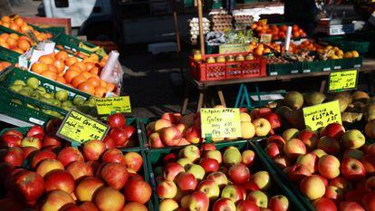 Un mercado en Berlín, Alemania.