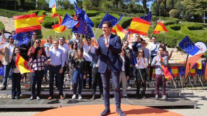 El líder de Ciudadanos, Albert Rivera, en un mitin en Zaragoza.