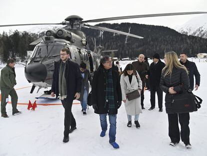 El presidente de Colombia, Gustavo Petro, a su llegada a Davos (Suiza), este martes.