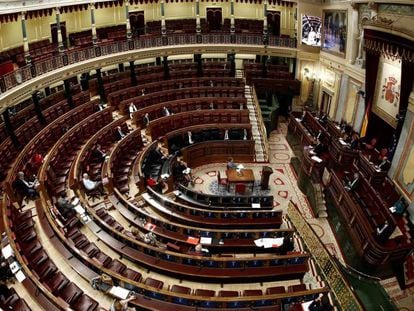 Un momento del pleno celebrado el pasado 25 de marzo en el Congreso de los Diputados en Madrid. 