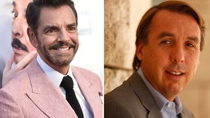 El actor Eugenio Derbez y el empresario Emilio Azcárraga Jean, quienes difieren sobre un supuesto veto de parte de Televisa al actor.