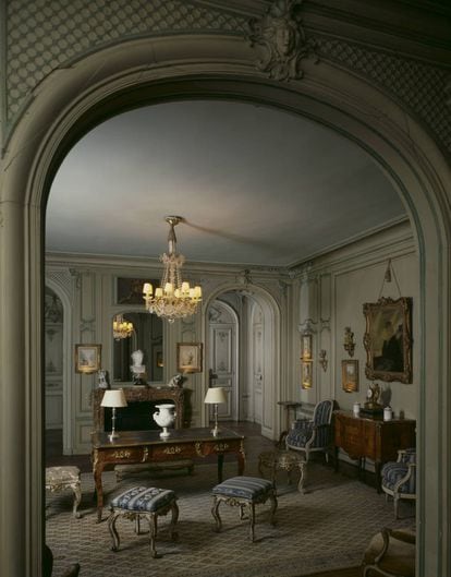 Salón de Villa Trianon, en 1983, tal y como lo decoró Elsie de Wolfe. |