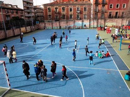 El patio del colegio La Paloma, en Madrid.