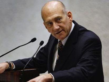 El ex primer ministro Ehud Olmert en marzo de 2009.