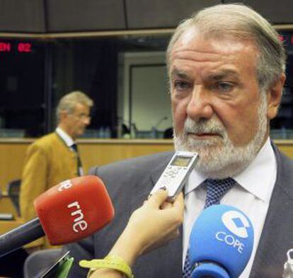 Jaime Mayor Oreja, este martes, en el Parlamento Europeo.