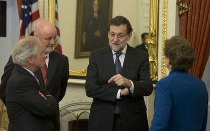 Rajoy, durante su visita a la Cámara de Comercio de EE UU.