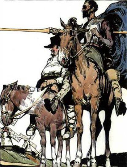 Don Quijote y Sancho Panza según Hopper