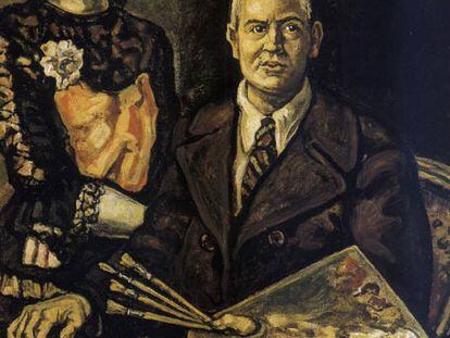 Autorretrato del pintor José Gutiérrez Solana realizado en 1943.